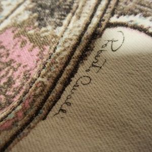 ROBERTO CAVALLI white jeans w/ butterfly print